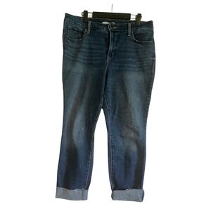 Old Navy Blue Ankle Cropped Jeans Size 14 PowerSlim Straight